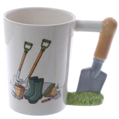 Garden Trowel Ceramic Shaped Handle Mug - Gift Arch