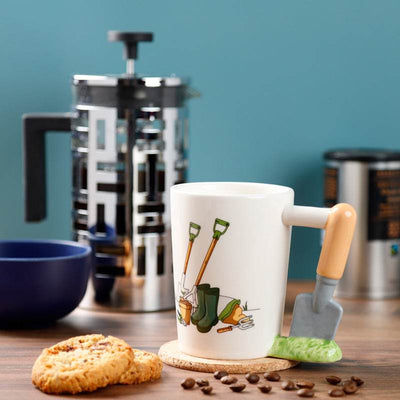 Garden Trowel Ceramic Shaped Handle Mug - Gift Arch