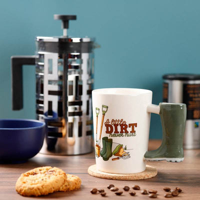 Garden Wellington Ceramic Shaped Handle Mug - Gift Arch