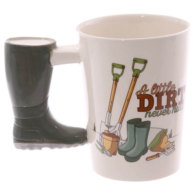Garden Wellington Ceramic Shaped Handle Mug - Gift Arch