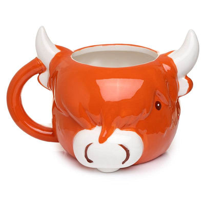 Highland Coo Cow Head Ceramic Shaped Mug - Gift Arch
