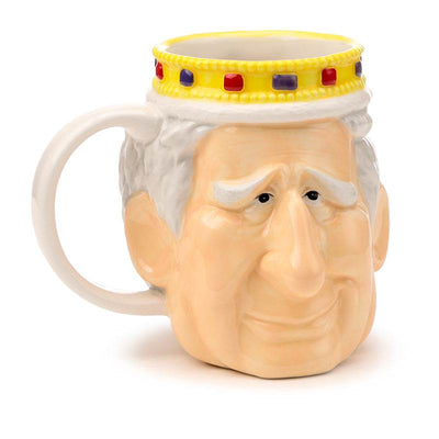 King Charles III Ceramic Head Shaped Mug - Gift Arch