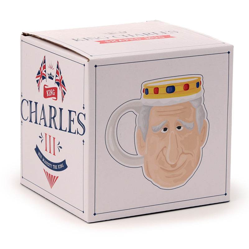 King Charles III Ceramic Head Shaped Mug - Gift Arch