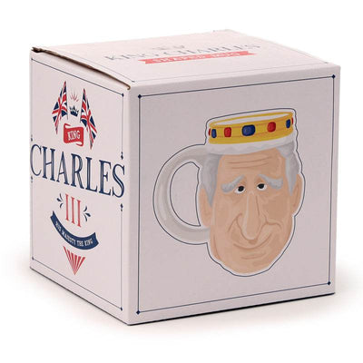 King Charles III Ceramic Head Shaped Mug - Gift Arch