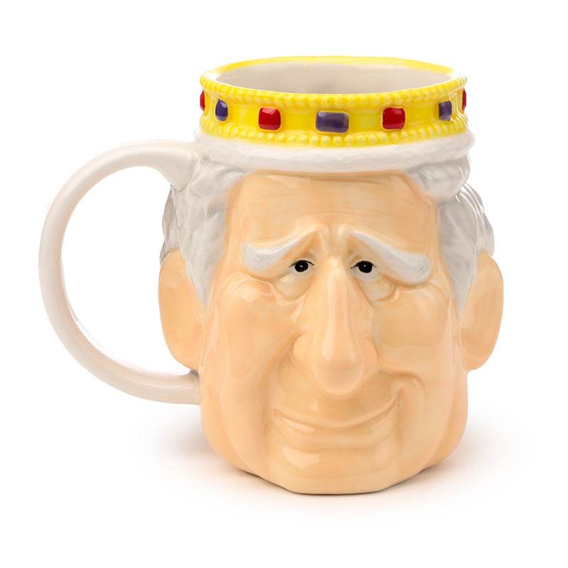 King Charles III Ceramic Head Shaped Mug - Gift Arch