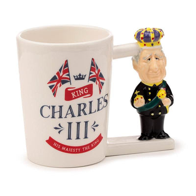 King Charles III Ceramic Shaped Handle Mug - Gift Arch
