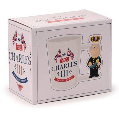 King Charles III Ceramic Shaped Handle Mug - Gift Arch