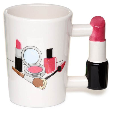 Lipstick Ceramic Shaped Handle Mug - Gift Arch