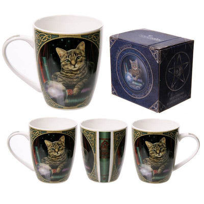 Lisa Parker Fortune Teller Cat Porcelain Mug - Gift Arch