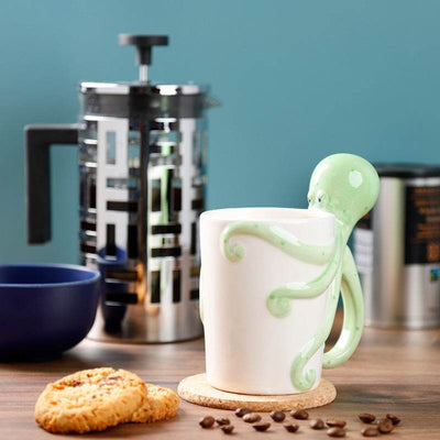 Lisa Parker Octopus Ceramic Shaped Handle Mug - Gift Arch
