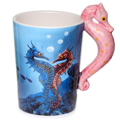 Lisa Parker Seahorse Ceramic Shaped Handle Mug - Gift Arch