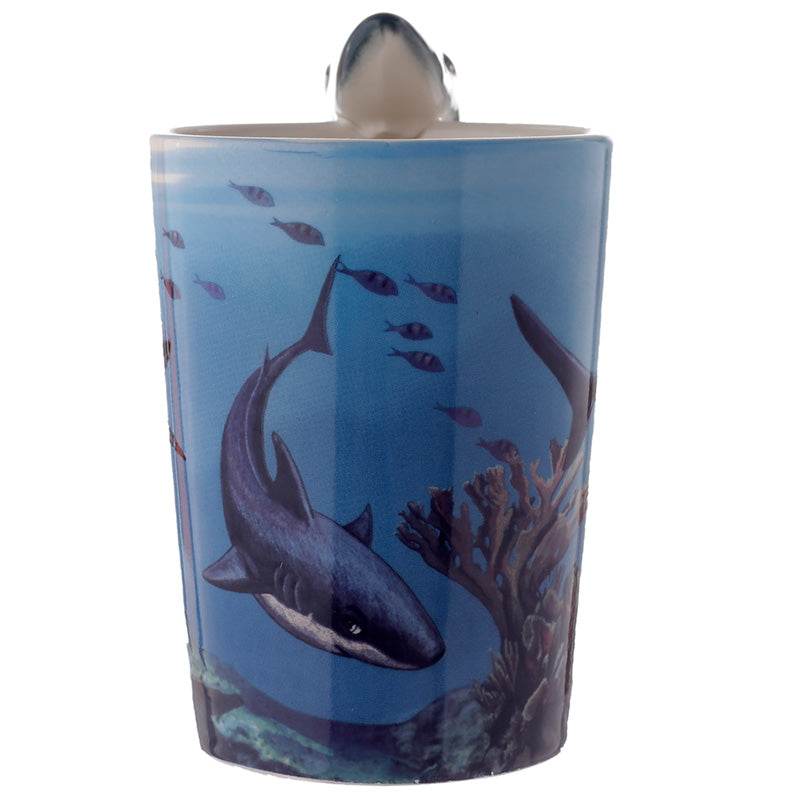 Lisa Parker Shark Ceramic Shaped Handle Mug - Gift Arch