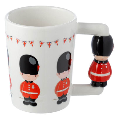 London Guardsman Figure Ceramic Shaped Handle Mug - Gift Arch