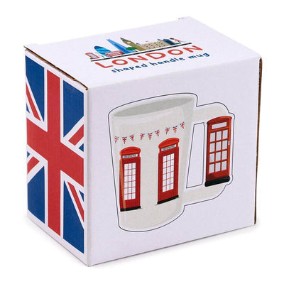 London Icons Red Telephone Box Ceramic Shaped Handle Mug with Decal - Gift Arch