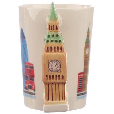 London Souvenir Big Ben Ceramic Shaped Handle Mug - Gift Arch