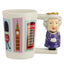 London Souvenir Queen Ceramic Shaped Handle Mug - Gift Arch