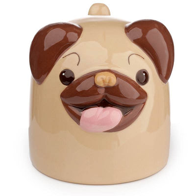 Mopps Pug Upside Down Ceramic Shaped Mug - Gift Arch