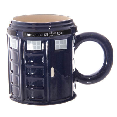 Round Police Box Ceramic Shaped Mug - Gift Arch