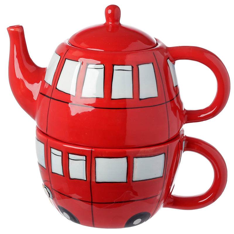 Routemaster Bus Ceramic Teapot & Cup Set for 1 - Gift Arch