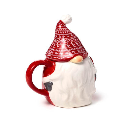 Scandi Christmas Gonk Ceramic Lidded Mug - Gift Arch