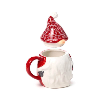 Scandi Christmas Gonk Ceramic Lidded Mug - Gift Arch