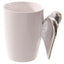 Silver Angel Wings Ceramic Shaped Handle Mug - Gift Arch
