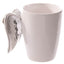 Silver Angel Wings Ceramic Shaped Handle Mug - Gift Arch