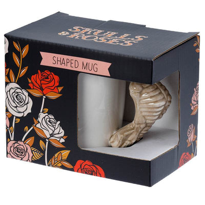 Skeleton Ceramic Shaped Handle Mug - Gift Arch