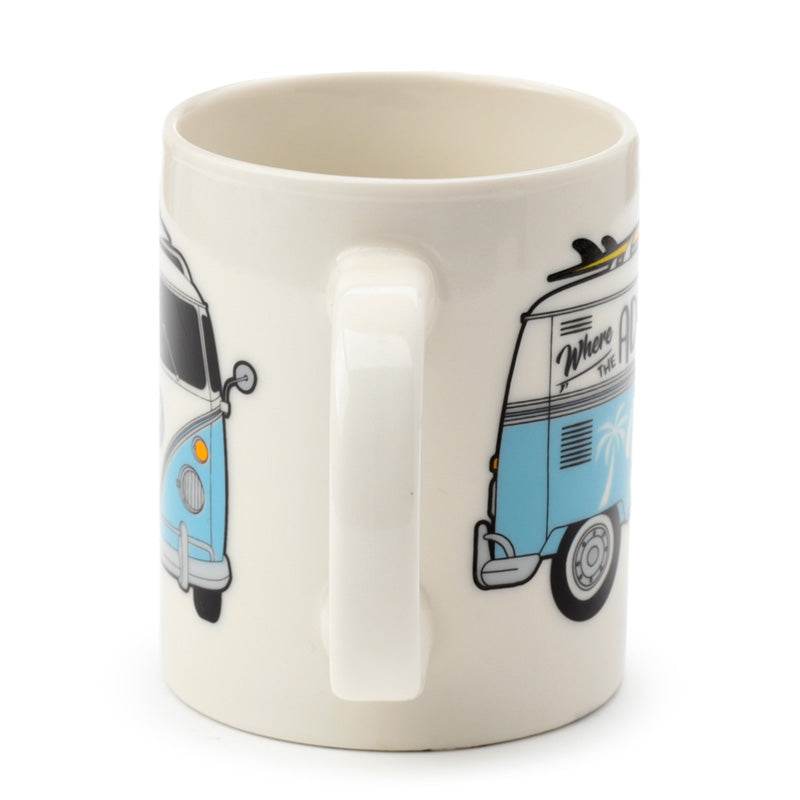 Volkswagen VW T1 Camper Bus Surf Begins Porcelain Mug - Gift Arch