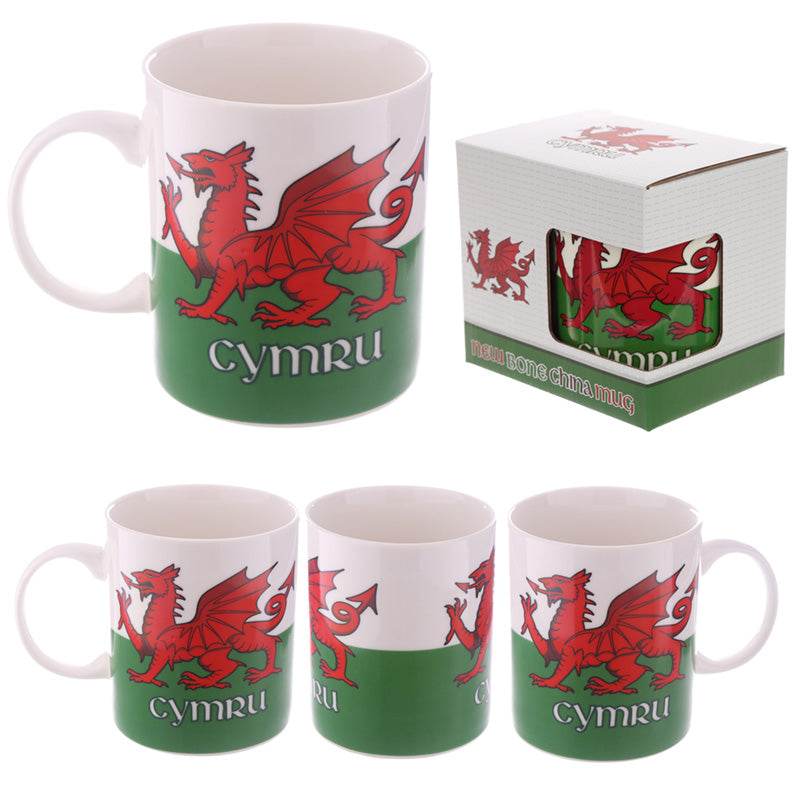 Welsh Dragon Wales (Cymru) Souvenir Porcelain Mug - Gift Arch
