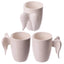 White Angel Wings Ceramic Shaped Handle Mug - Gift Arch
