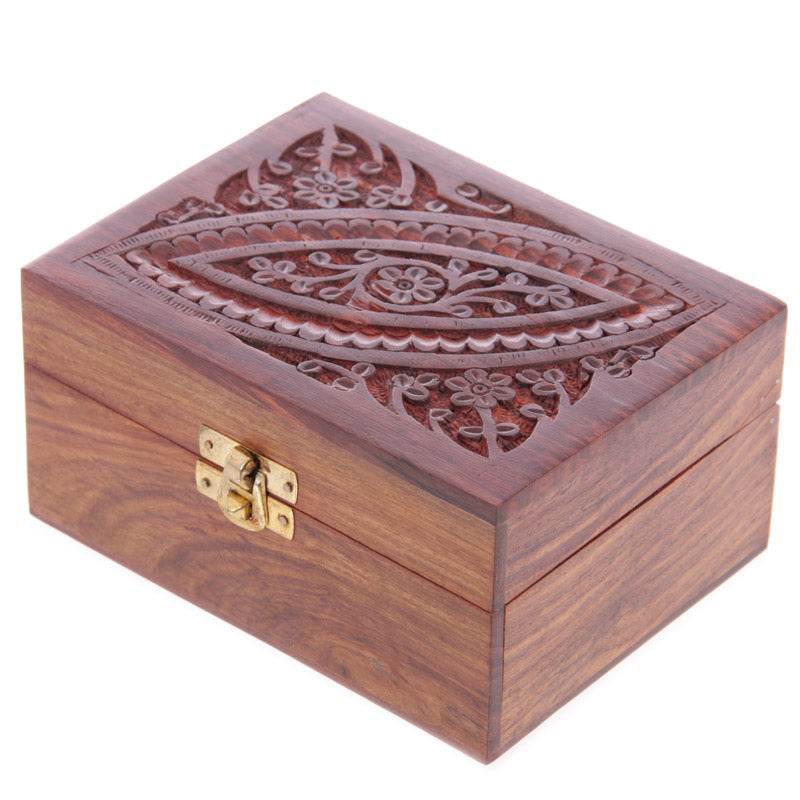 Sheesham Wood Essential Oil Box Design 1 (Holds 12 Bottles) - Gift Arch