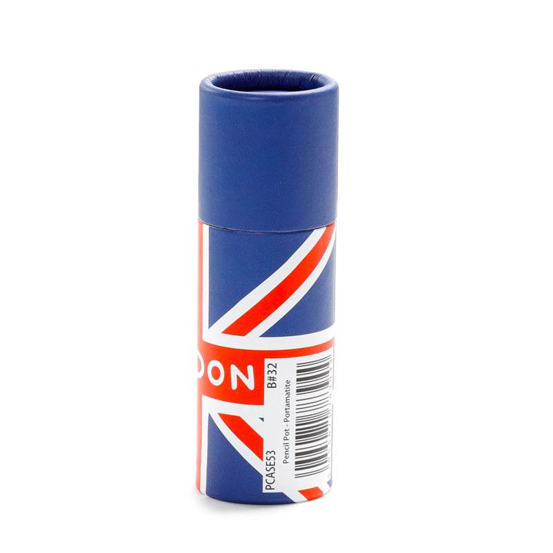Union Jack Pencil Pot with 12 Colouring Pencils - Gift Arch