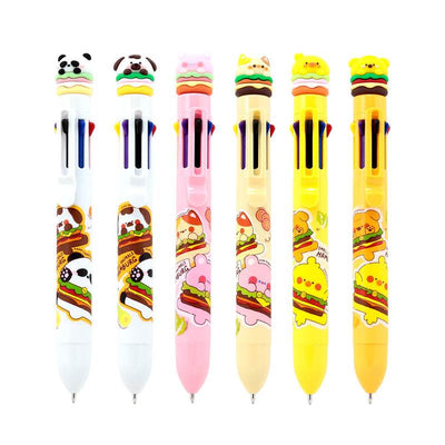 Cute Hamburger Multi Colour Pen with Topper (8 Colours) - Gift Arch