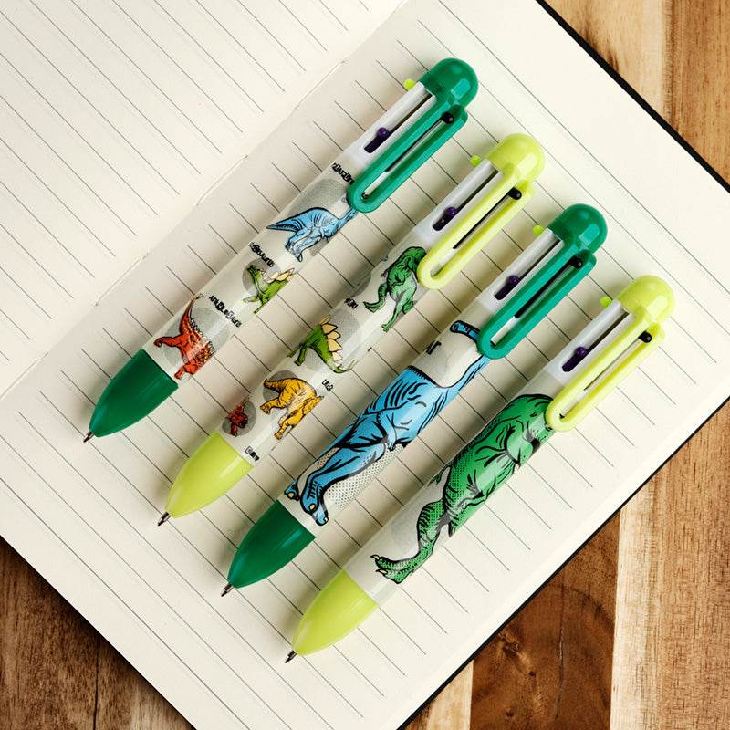 Dinosauria Multi Colour Pen (6 Colours) - Gift Arch