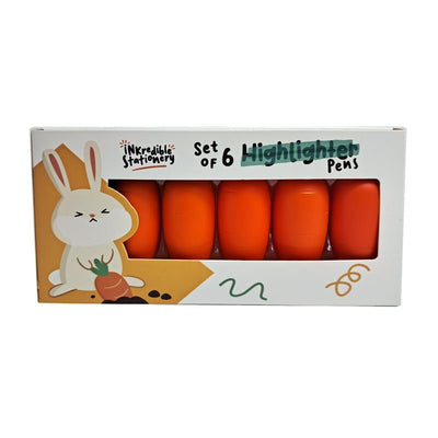 Inkredible Carrot Highlighter Pen Set of 6 - Gift Arch