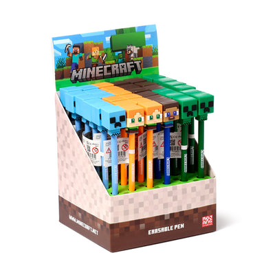 Inkredible Erasable Pen with Minecraft Chibi Style Silicone Topper - Gift Arch