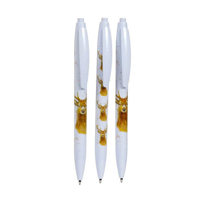 Jan Pashley Stag Recycled ABS (RABS) Pen Set of 3 - Gift Arch