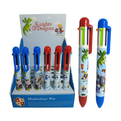 Knights & Dragons Multi Colour Pen (6 Colours) - Gift Arch