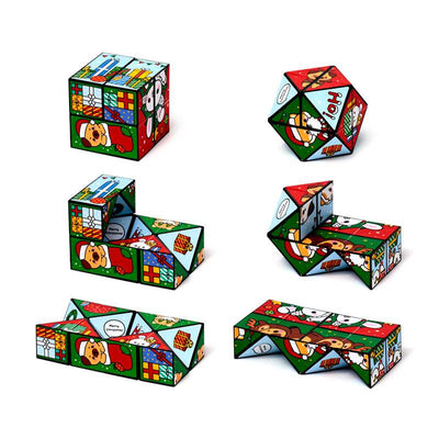 Christmas Adoramals Puzzle Cube Toy - Gift Arch
