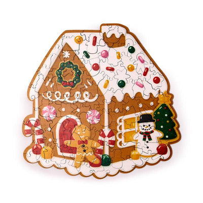 Christmas Gingerbread Baker Street Shaped 130pc Shaped Jigsaw Puzzle - Gift Arch