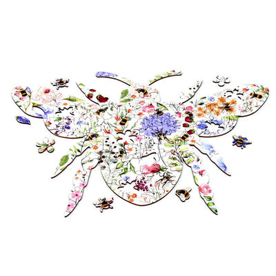 Nectar Meadows Bee 130pc Shaped Jigsaw Puzzle - Gift Arch