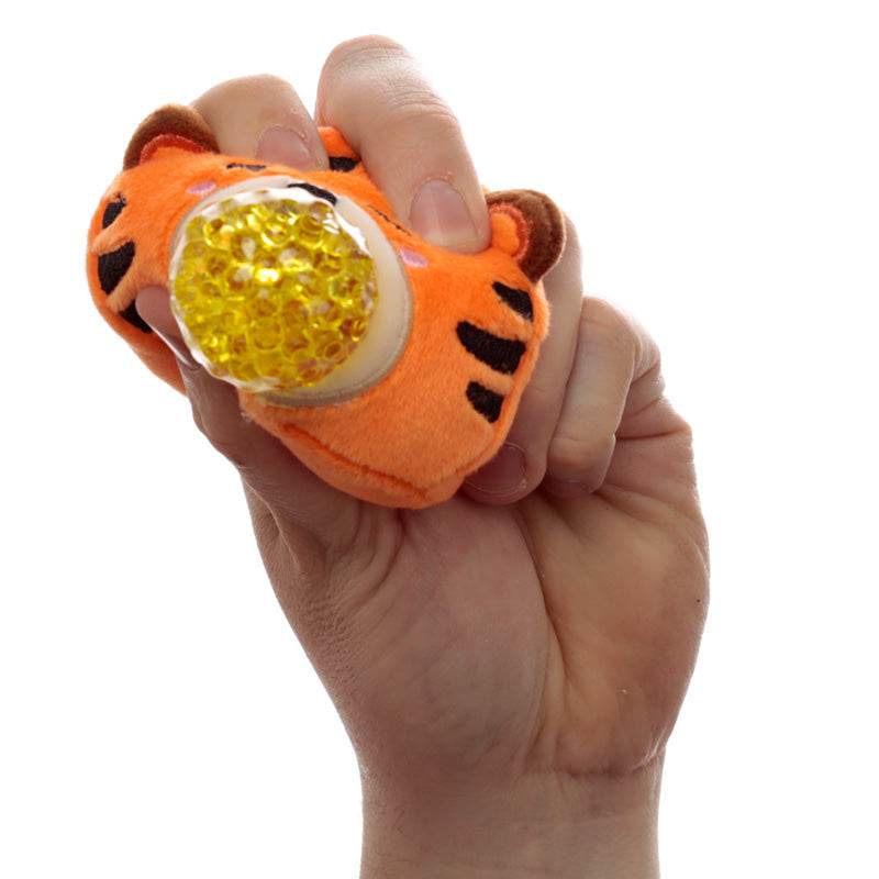 Queasy Squeezies Adoramals Lion, Giraffe, Monkey, Tiger Plush Squeezy Toy - Gift Arch