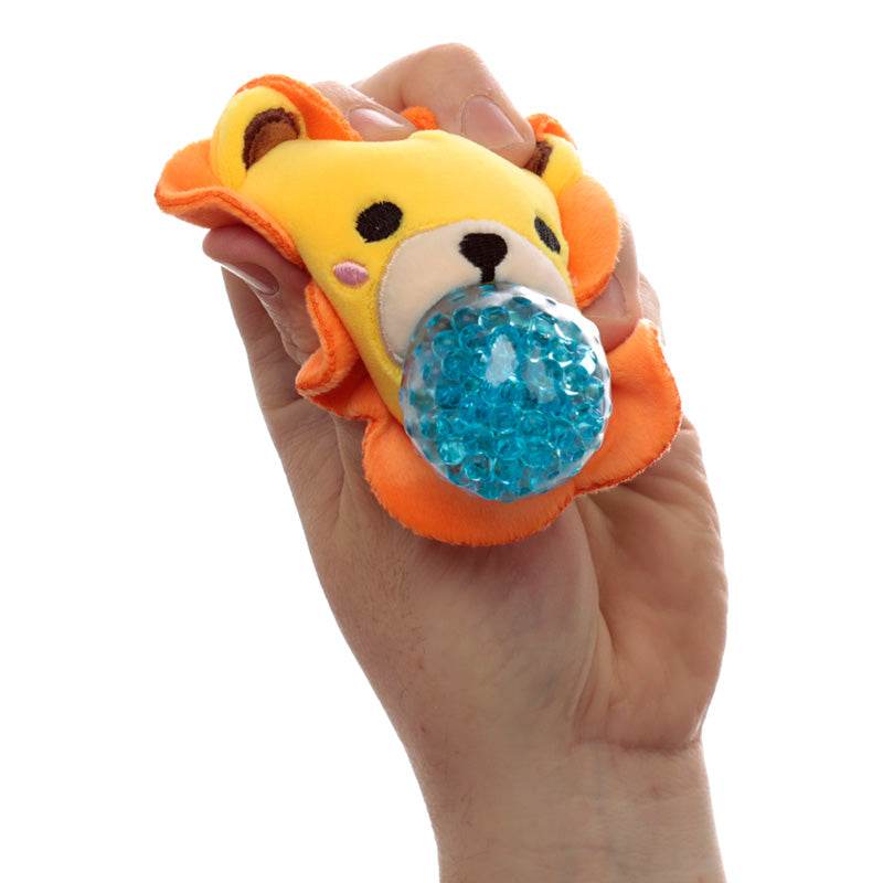 Queasy Squeezies Adoramals Lion, Giraffe, Monkey, Tiger Plush Squeezy Toy - Gift Arch