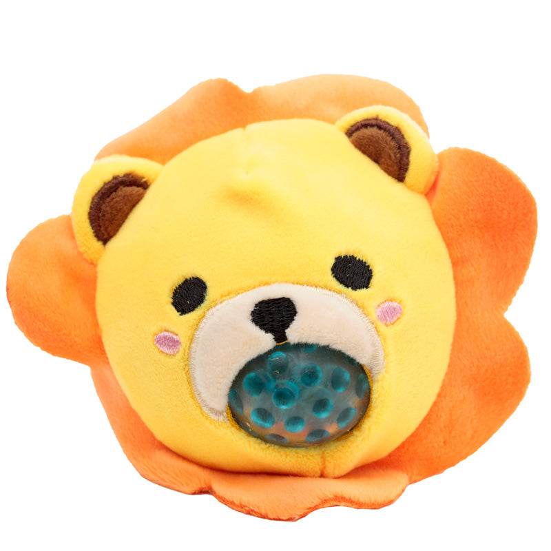 Queasy Squeezies Adoramals Lion, Giraffe, Monkey, Tiger Plush Squeezy Toy - Gift Arch