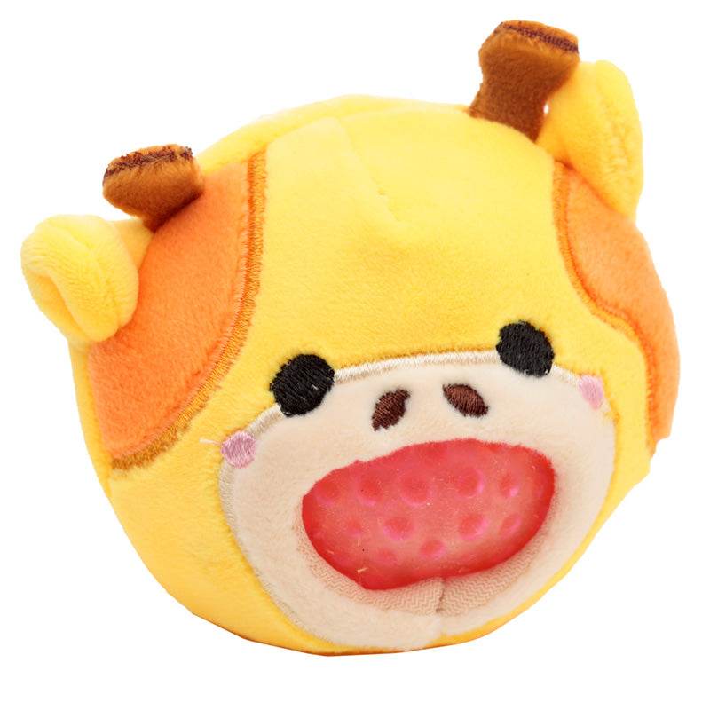 Queasy Squeezies Adoramals Lion, Giraffe, Monkey, Tiger Plush Squeezy Toy - Gift Arch