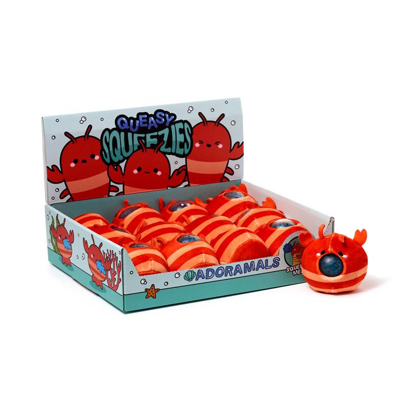 Queasy Squeezies Adoramals Lobster Plush Squeezy Toy - Gift Arch