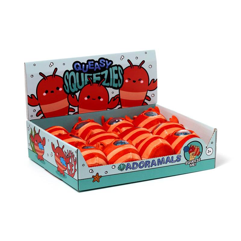 Queasy Squeezies Adoramals Lobster Plush Squeezy Toy - Gift Arch