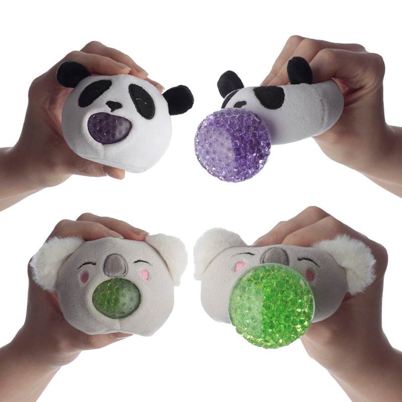 Queasy Squeezies Adoramals Panda, Koala Plush Squeezy Toy - Gift Arch