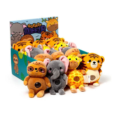 Queasy Squeezies Adoramals Zoo Mix #2 Shaped Plush Squeezy Toy - Gift Arch